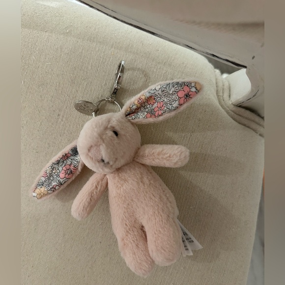 Retired Jellycat Blossom Blush Bunny Bag Charm NWOT Keychain Soft Plush Rare - Picture 2 of 8
